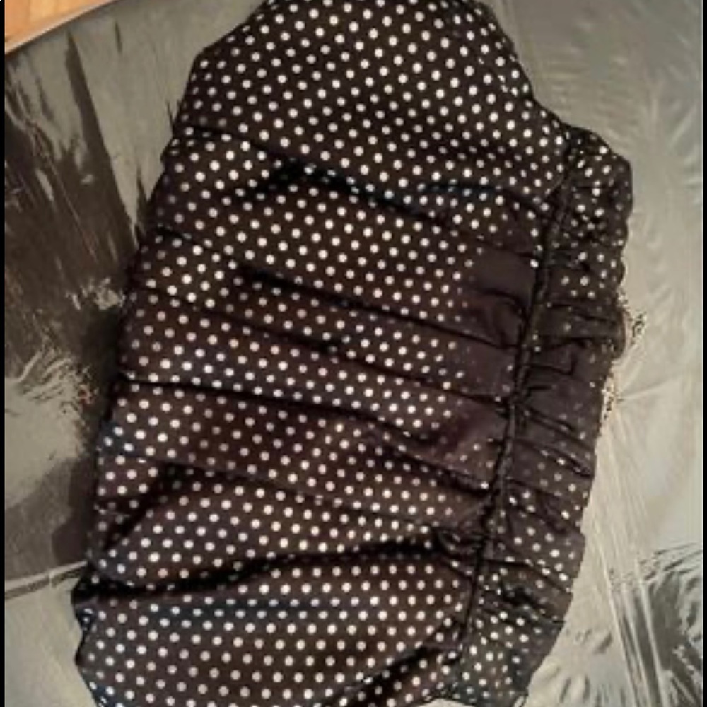 Betsey Johnson Black/Silver Dot Clutch